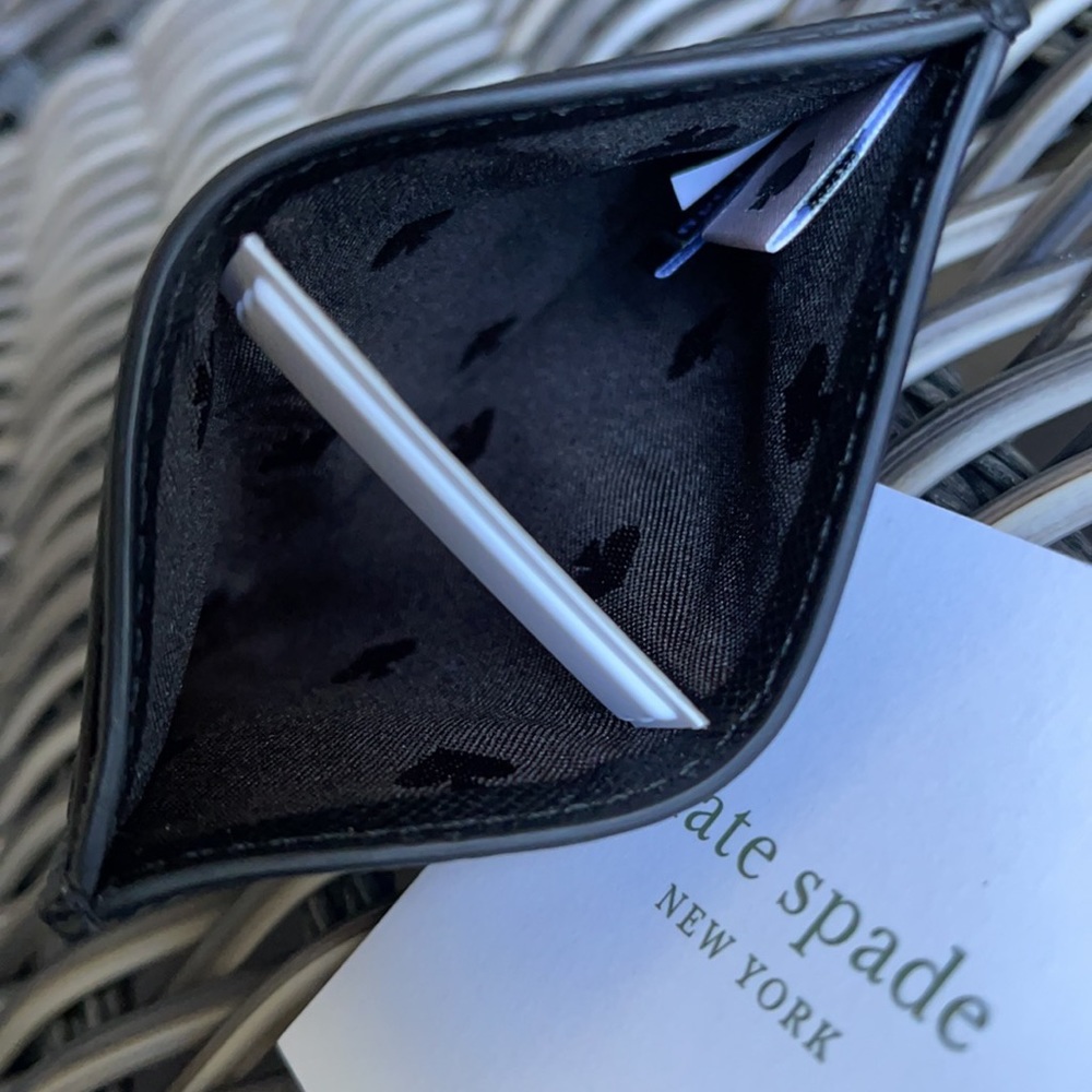 Kate Spade Madison Saffiano Leather Small Slim Card Holder
COLOR: Black 
NWT - Picture 11 of 16